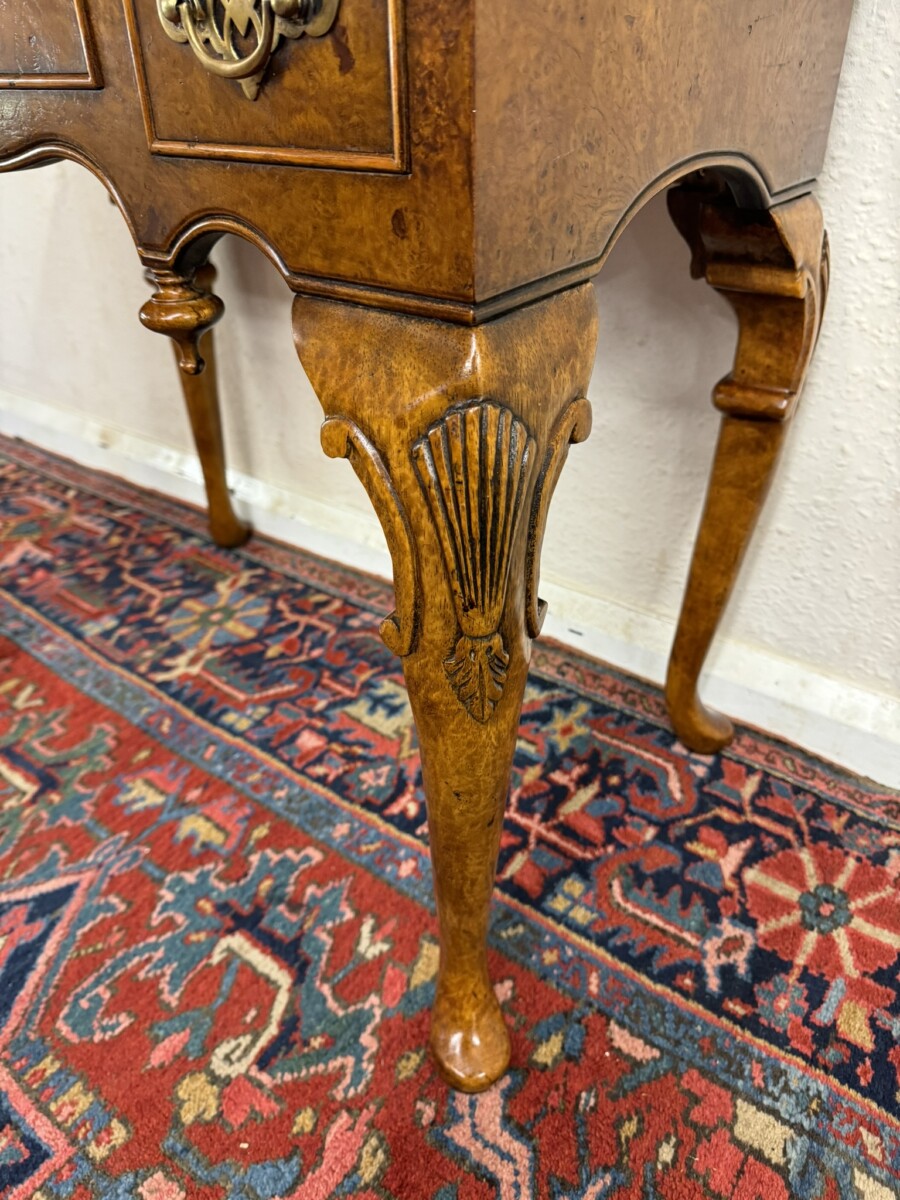 OUTSTANDING QUALITY INLAID BURR WALNUT LOWBOY/SIDE TABLE - Image 10