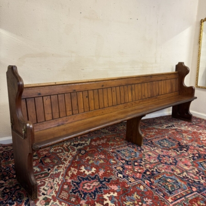 FABULOUS LONG VICTORIAN PINE PEW/BENCH