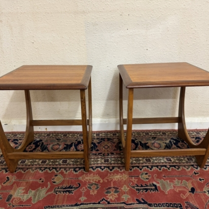 STYLISH PAIR OF GPLAN MID CENTURY TEAK ACCENT TABLE CIRCA 1960