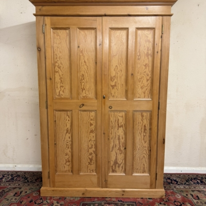FABULOUS PANELLED PINE TWO DOOR WARDROBE