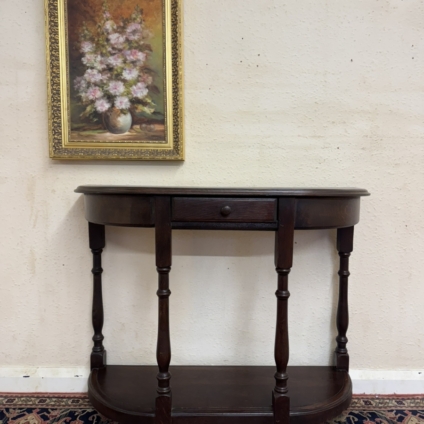 FANTASTIC QUALITY CURVED OAK CONSOLE TABLE/HALL TABLE