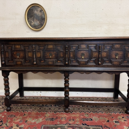 FANTASTIC QUALITY ANTIQUE OAK JACOBEAN DRESSER/CONSOLE/DRESSER CIRCA 1900