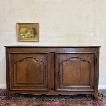 ANTIQUE FRENCH COUNTRY OAK TWO DOOR CUPBOARD CIRCA 1870