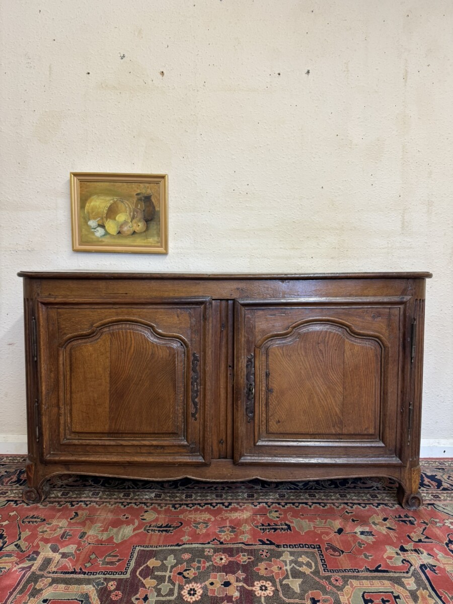 ANTIQUE FRENCH COUNTRY OAK TWO DOOR CUPBOARD CIRCA 1870