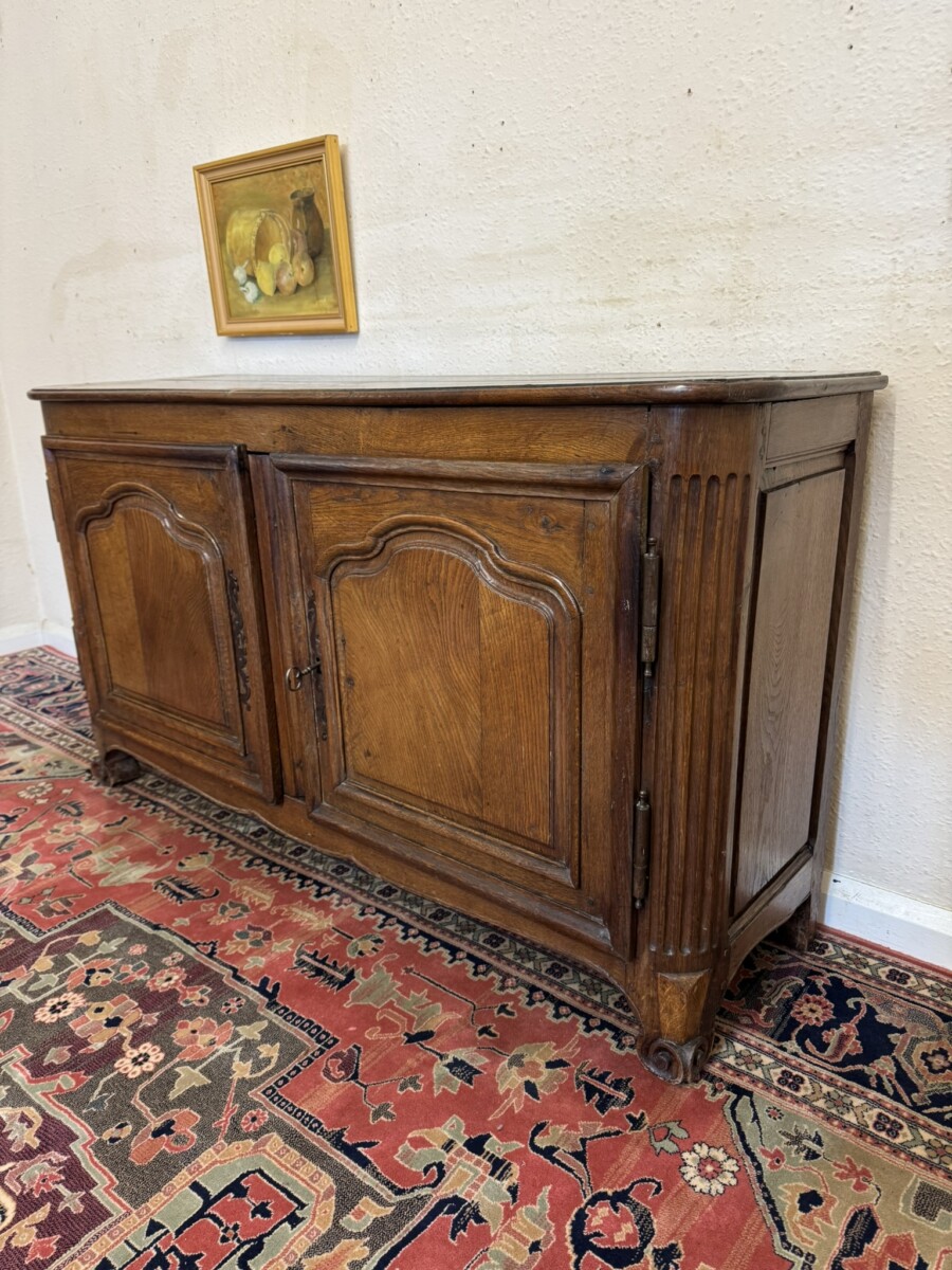 ANTIQUE FRENCH COUNTRY OAK TWO DOOR CUPBOARD CIRCA 1870 - Image 2