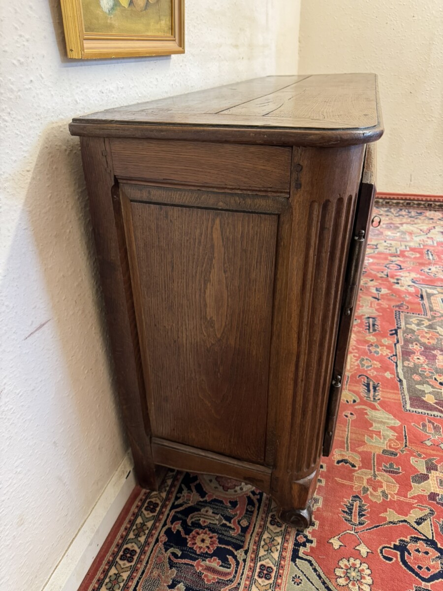 ANTIQUE FRENCH COUNTRY OAK TWO DOOR CUPBOARD CIRCA 1870 - Image 8