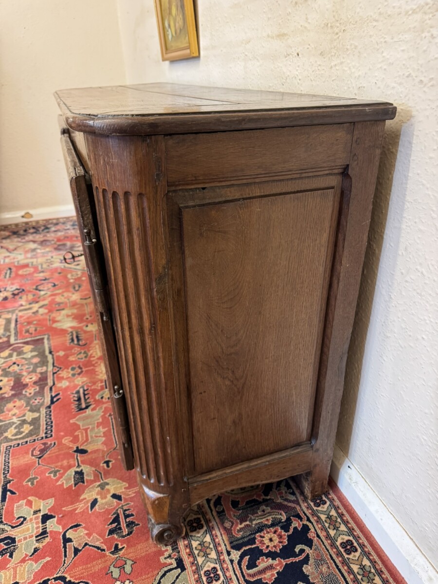 ANTIQUE FRENCH COUNTRY OAK TWO DOOR CUPBOARD CIRCA 1870 - Image 9