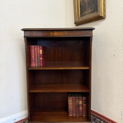 NEAT SIZED MAHOGANY OPEN BOOKCASE