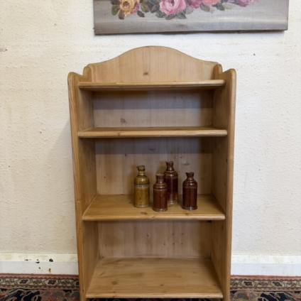 NEAT SIZED PINE OPEN BOOKCASE