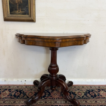 ANTIQUE ROSEWOOD FOLD OVER TEA TABLE CIRCA 1840