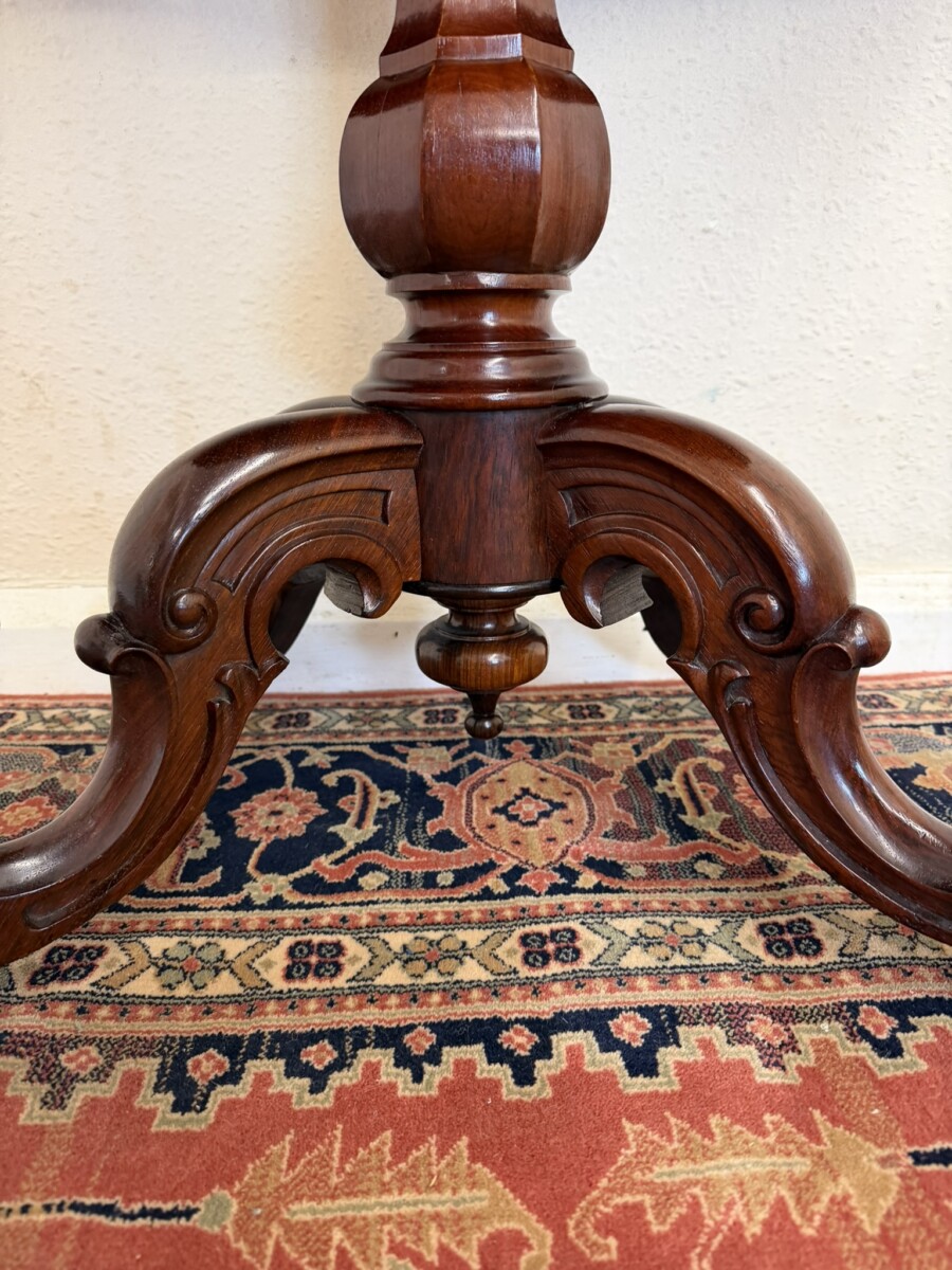 ANTIQUE ROSEWOOD FOLD OVER TEA TABLE CIRCA 1840 - Image 3