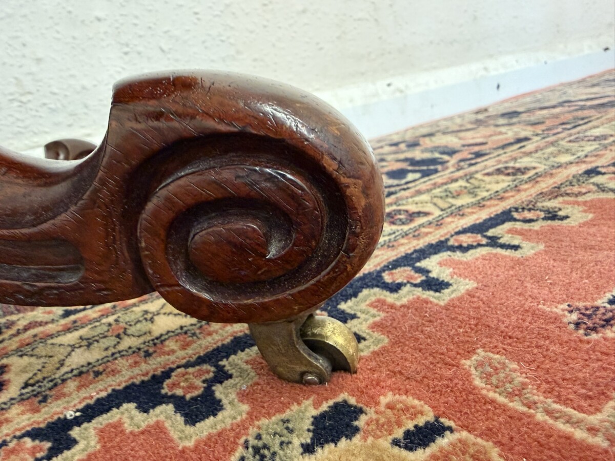ANTIQUE ROSEWOOD FOLD OVER TEA TABLE CIRCA 1840 - Image 4