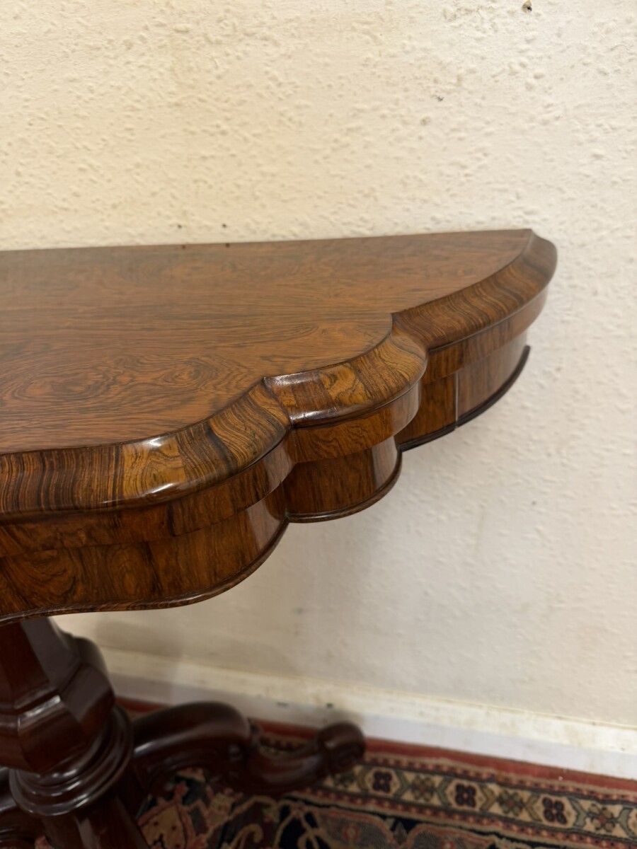 ANTIQUE ROSEWOOD FOLD OVER TEA TABLE CIRCA 1840 - Image 6