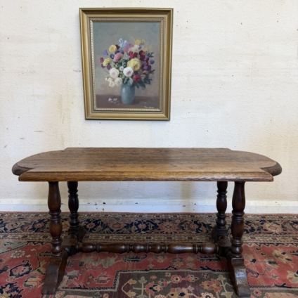 FRENCH COUNTRY OAK SHAPED COFFEE TABLE CIRCA 1930