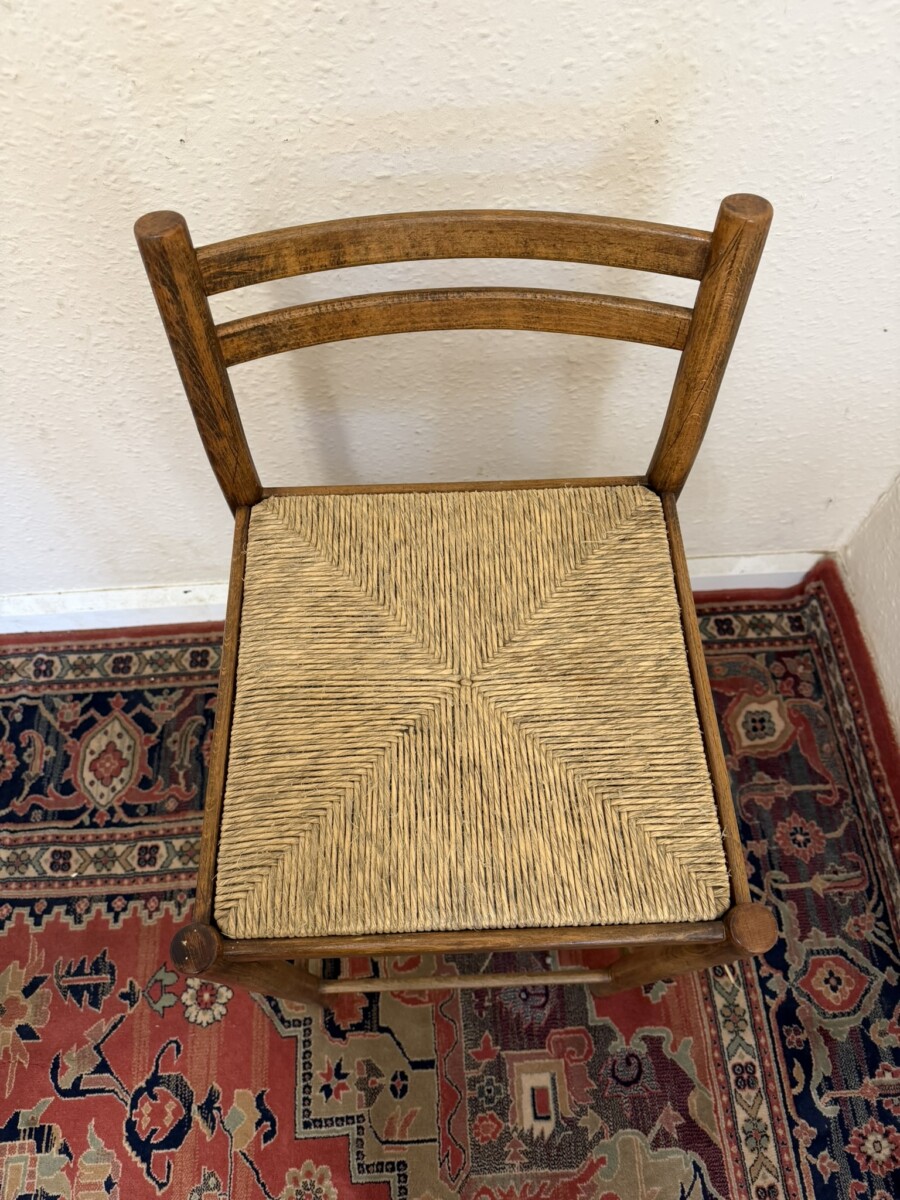 MID CENTURY MODERN SET OF FOUR TEAK STOOLS CIRCA 1960 - Image 7