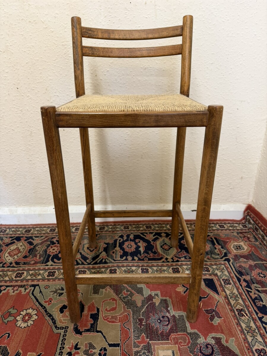 MID CENTURY MODERN SET OF FOUR TEAK STOOLS CIRCA 1960 - Image 9