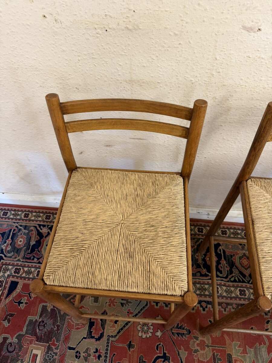 MID CENTURY MODERN SET OF FOUR TEAK STOOLS CIRCA 1960 - Image 13
