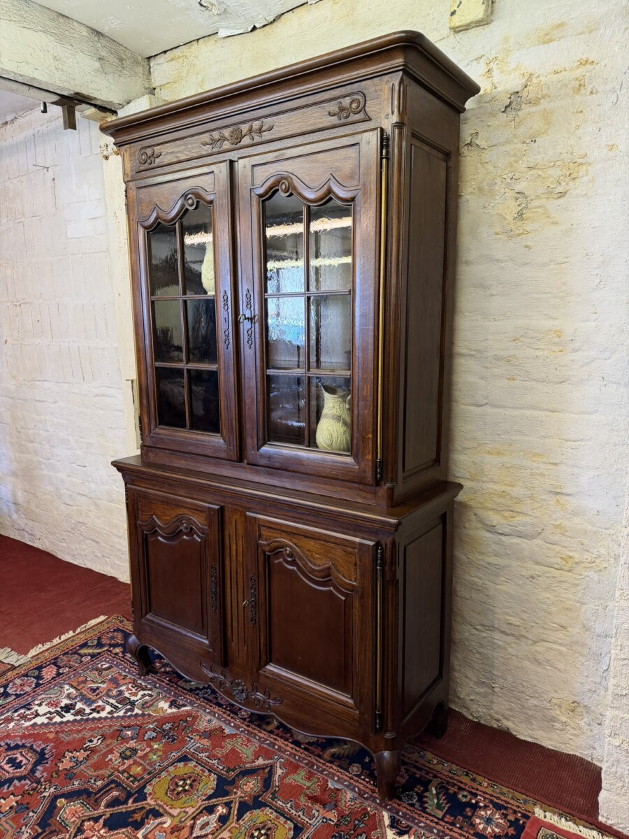 ANTIQUE GLAZED OAK HOUSEKEEPERS CUPBOARD/LIVERY CUPBOARD CIRCA 1920 - Image 2