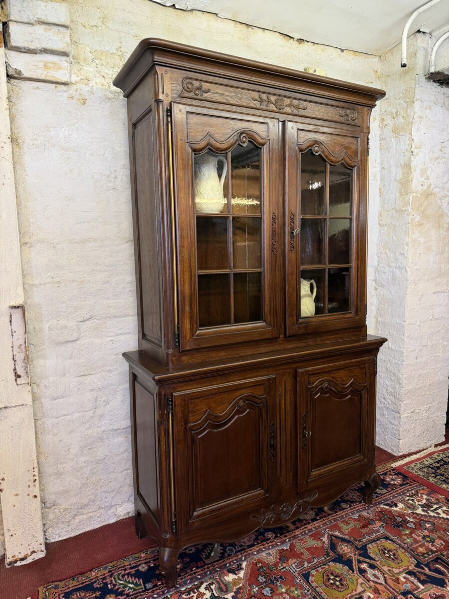 ANTIQUE GLAZED OAK HOUSEKEEPERS CUPBOARD/LIVERY CUPBOARD CIRCA 1920 - Image 3