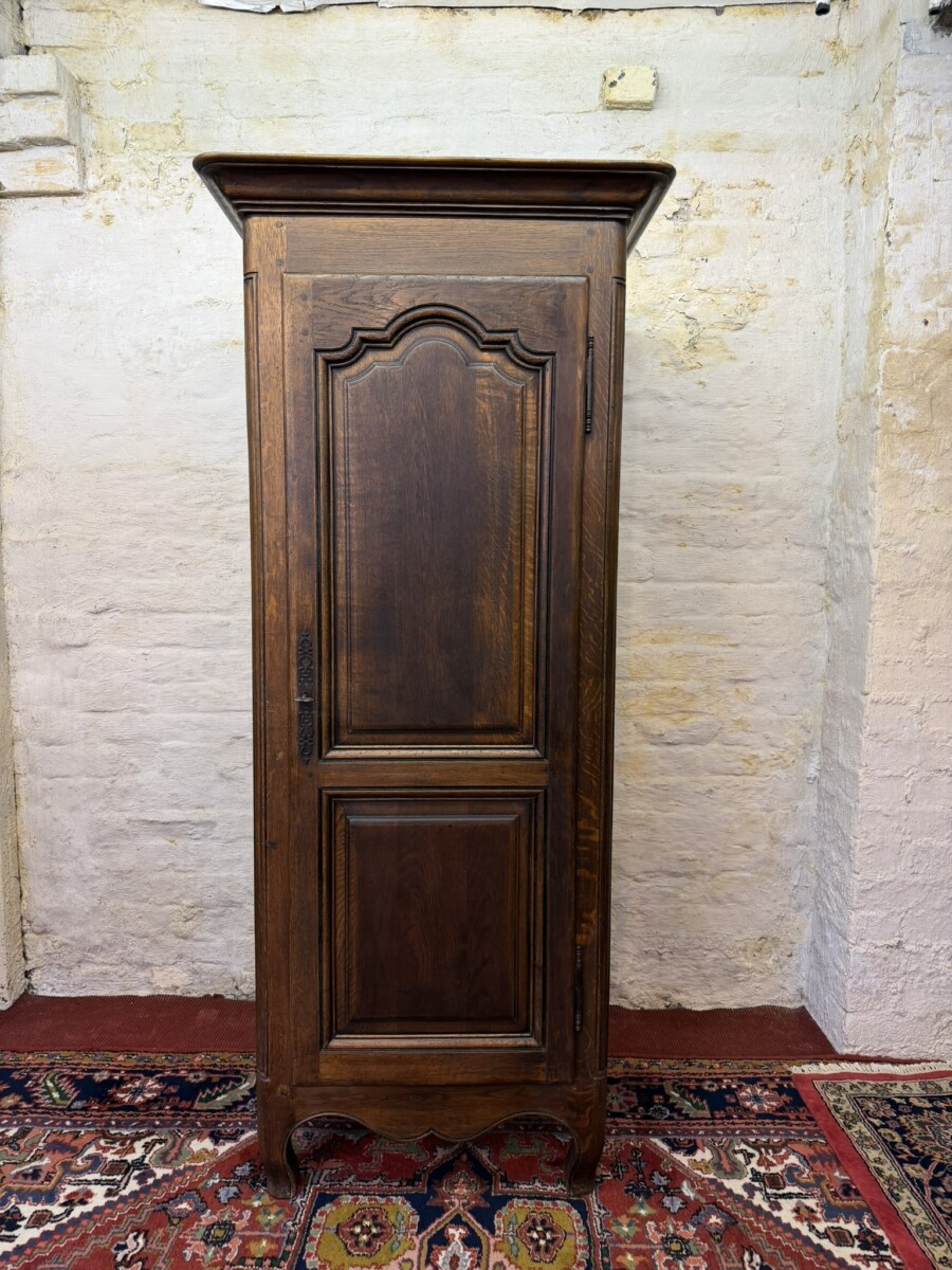 ANTIQUE FRENCH SINGLE DOOR ARMOIRE/WARDROBE/HALL ROBE CIRCA 1920