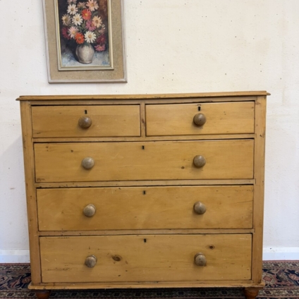 QUALITY VICTORIAN PINE CHEST OF DRAWERS CIRCA 1880
