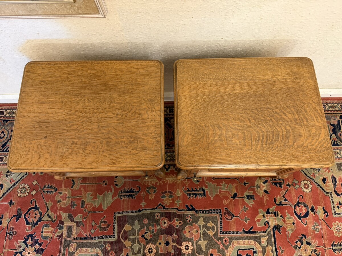 FABULOUS PAIR OF FRENCH OAK BEDSIDE CABINETS CIRCA 1950 - Image 4