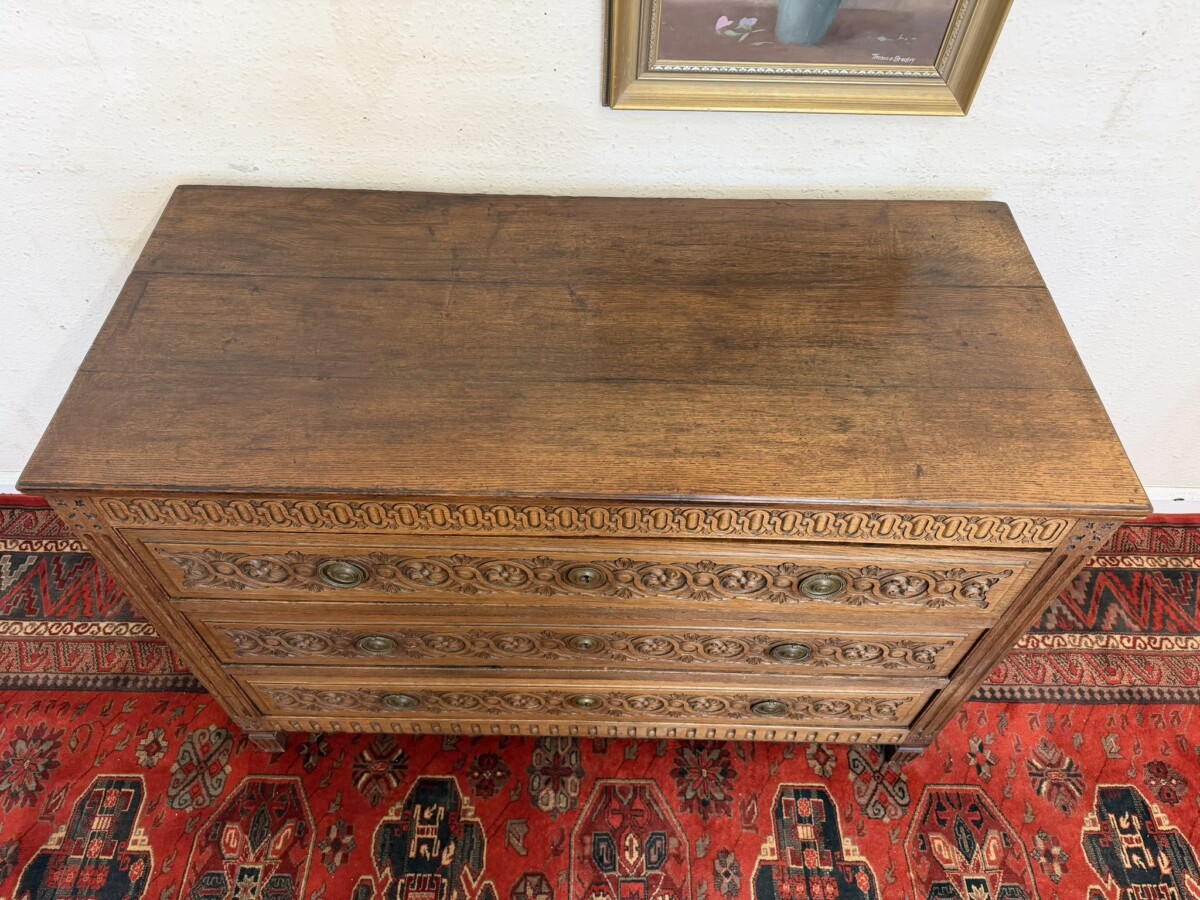 FRENCH OAK EARLY 19TH CENTUREY COMMODE/CHEST CIRCA 1820 - Image 4