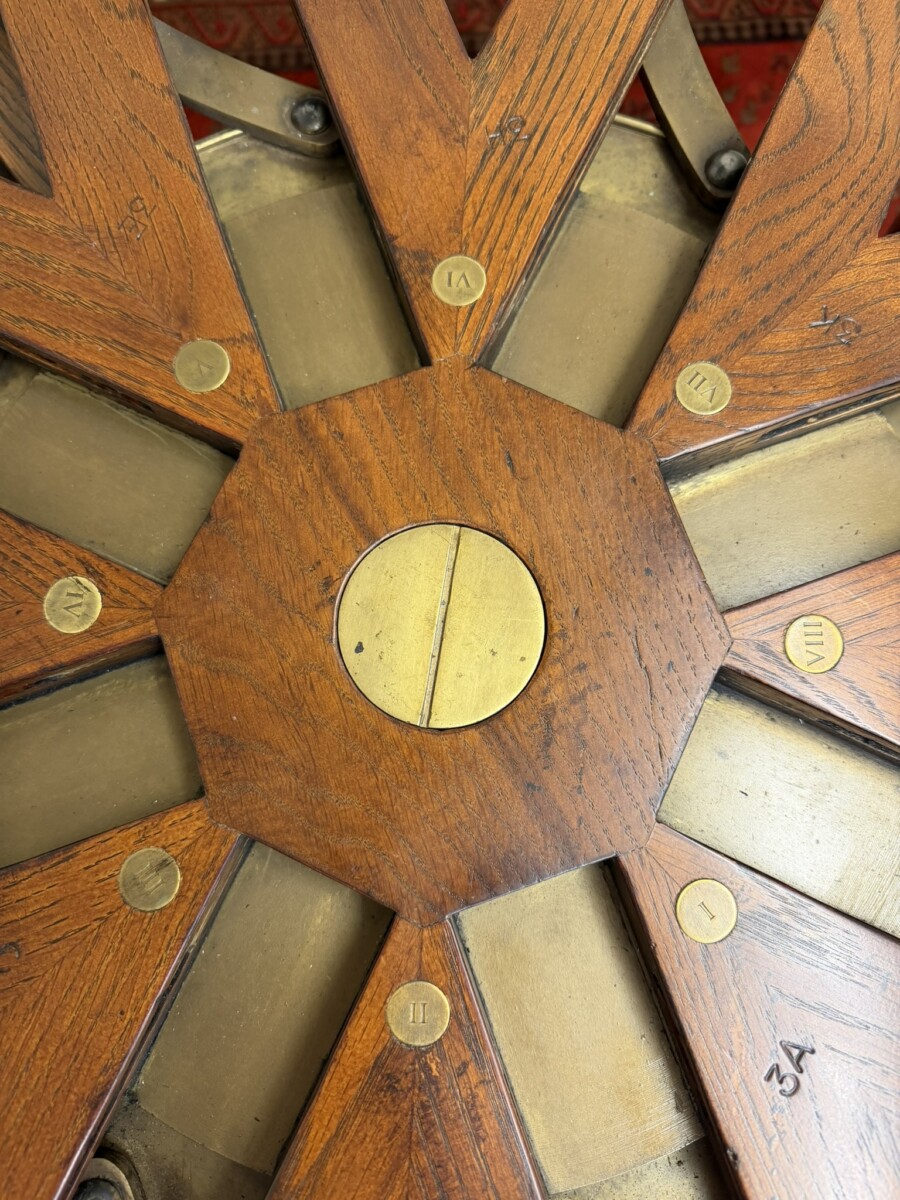 REGENCY STYLE FLAME MAHOGANY THEODORE ALEXANDER ROUND JUPE TABLE - Image 11