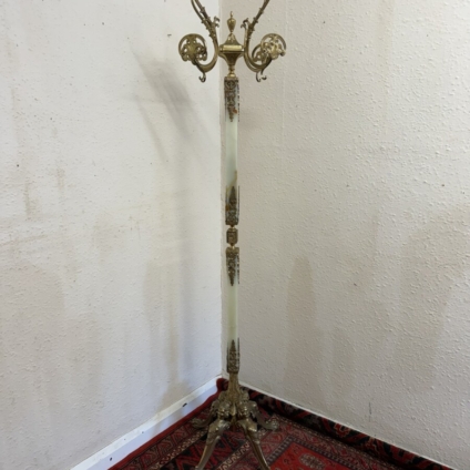 FRENCH ONYX AND GILT REVOLVING COAT STAND