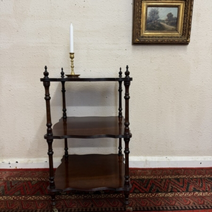 QUALITY MAHOGANY THREE TIER WHAT NOT / ETAGERE