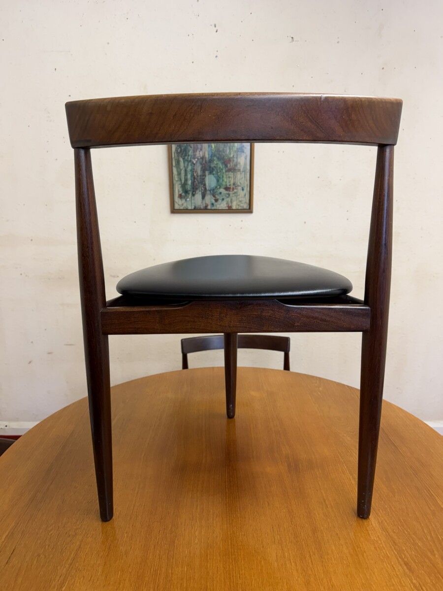 HANS OLSEN FREM ROJLE DANISH MID CENTURY TEAK ROUNDETTE TABLE & CHAIRS CIRCA 1960 - Image 14