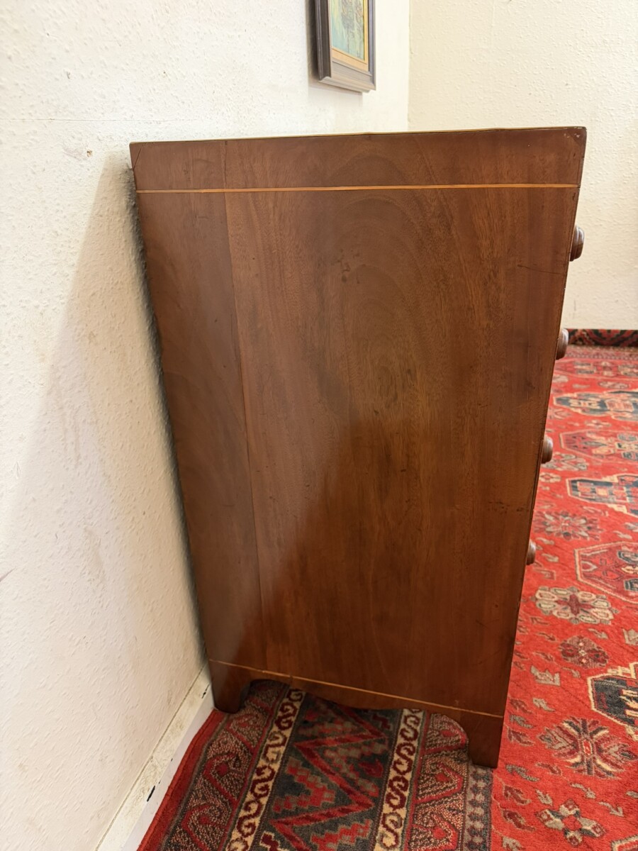 SPLENDID ANTIQUE MAHOGANY INLAID CHEST OF DRAWERS CIRCA 1800 - Image 7