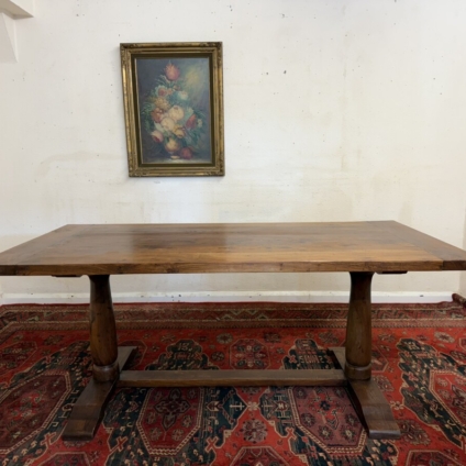 ANTIQUE FRENCH FARMHOUSE WALNUT TABLE CIRCA 1900