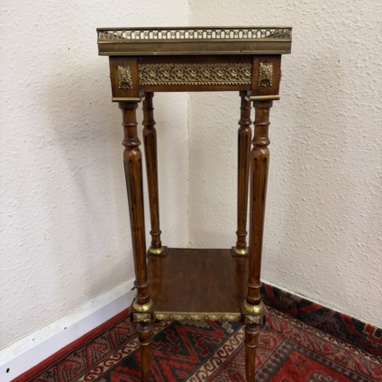 FRENCH MAHOGANY AND GILT STAND CIRCA 1950
