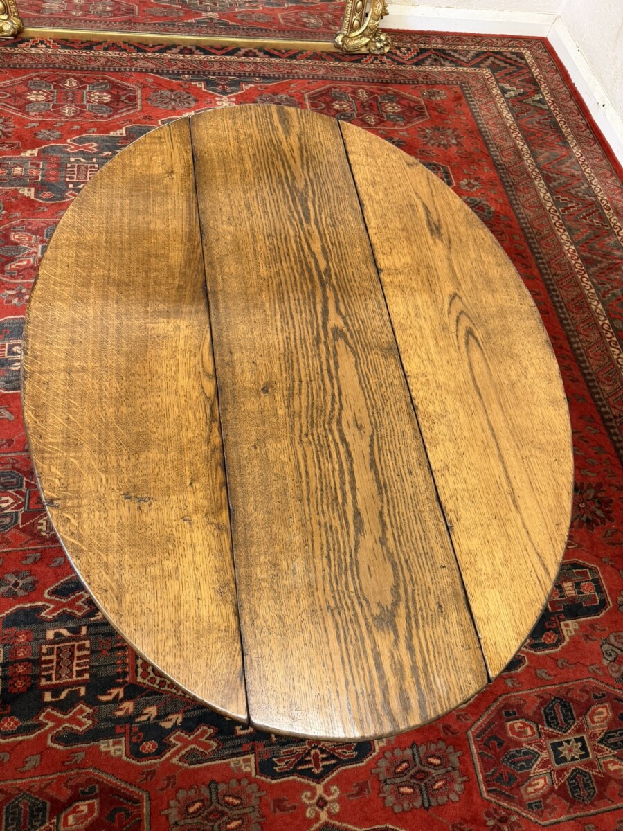 QUALITY OAK COFFEE TABLE WITH DROP DOWN LEAVES - Image 3