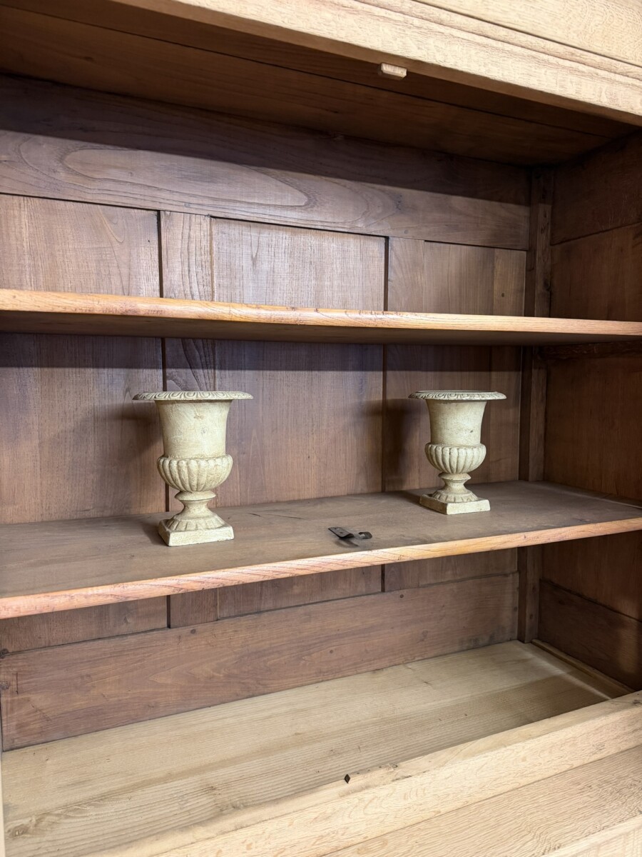 ANTIQUE FRENCH RAW OAK HOUSEKEEPERS CUPBOARD CIRCA 1920 - Image 11