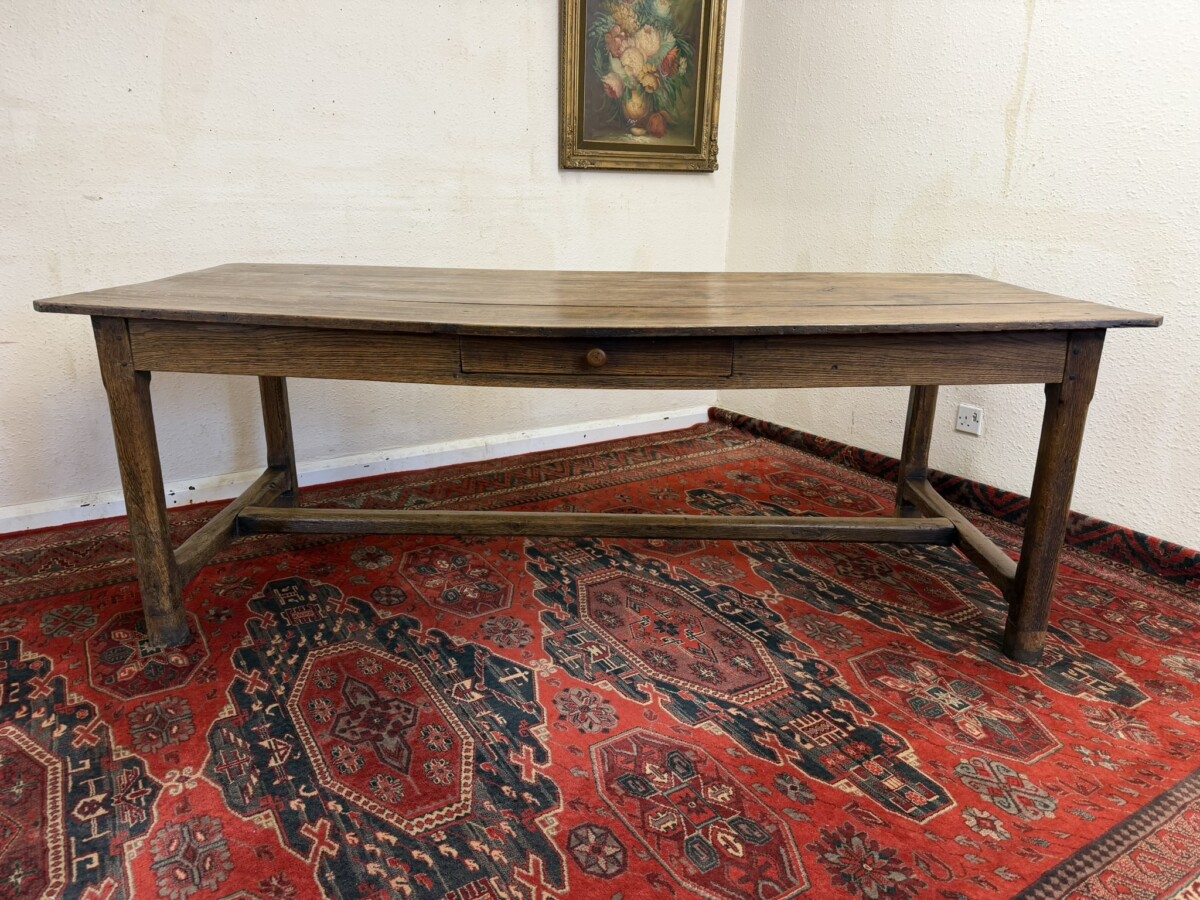 QUALITY ANTIQUE FRENCH FARMHOUSE COUNTRY OAK TABLE CIRCA 1820