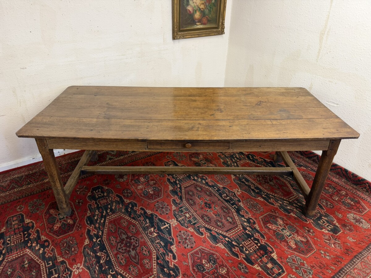 QUALITY ANTIQUE FRENCH FARMHOUSE COUNTRY OAK TABLE CIRCA 1820 - Image 2