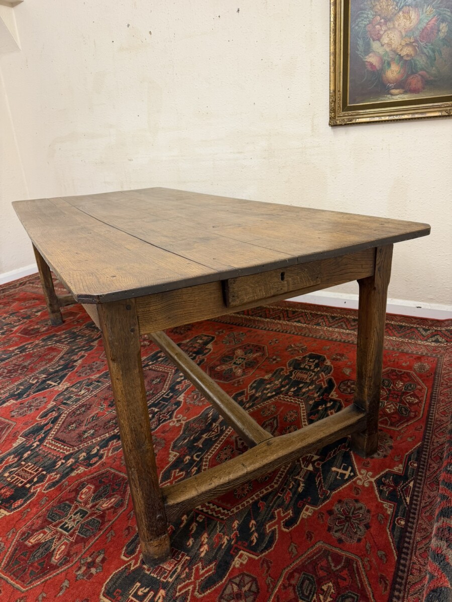 QUALITY ANTIQUE FRENCH FARMHOUSE COUNTRY OAK TABLE CIRCA 1820 - Image 5