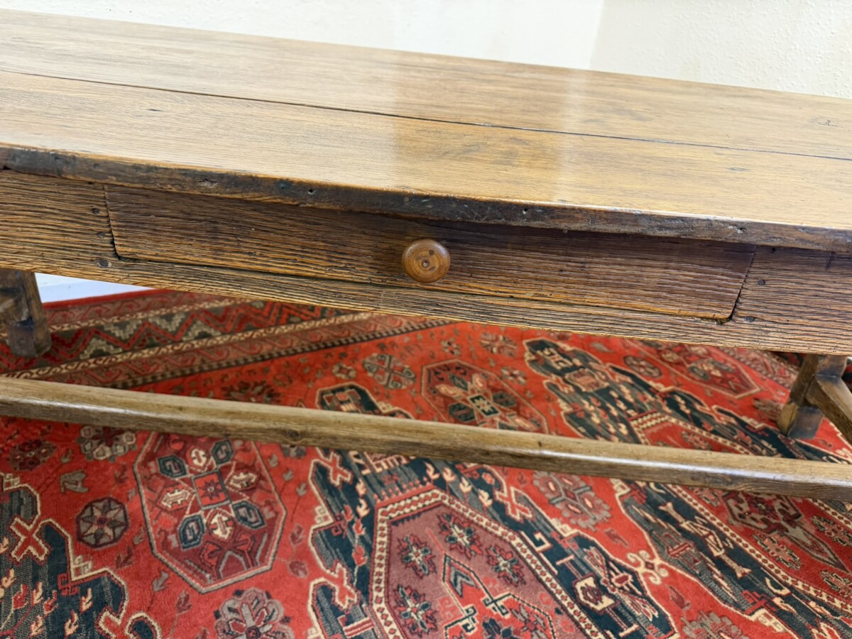 QUALITY ANTIQUE FRENCH FARMHOUSE COUNTRY OAK TABLE CIRCA 1820 - Image 8