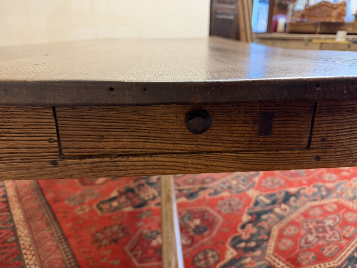 QUALITY ANTIQUE FRENCH FARMHOUSE COUNTRY OAK TABLE CIRCA 1820 - Image 9
