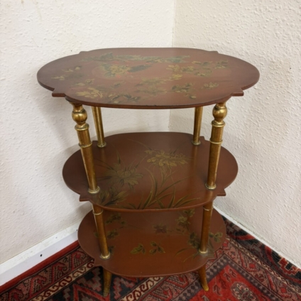 FRENCH PAINTED THREE TIER ETAGERE/END TABLE CIRCA 1930