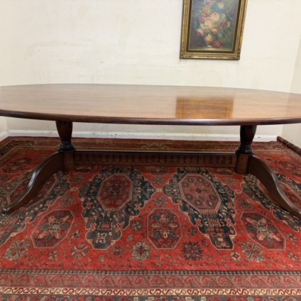 QUALITY OAK EXTREMELY LARGE OVAL TABLE