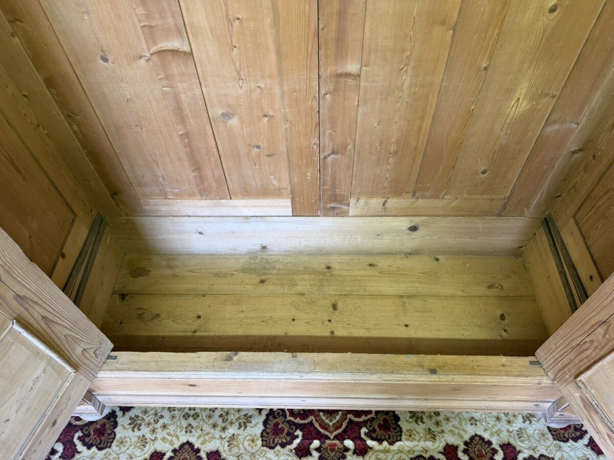 ANTIQUE PINE TWO DOOR ARMOIRE/WARDROBE 1900 - Image 13