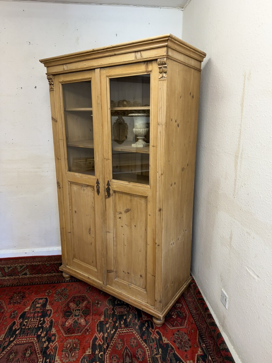 FRENCH ANTIQUE PINE GLAZED CUPBOARD/CABINET CIRCA 1900 - Image 2