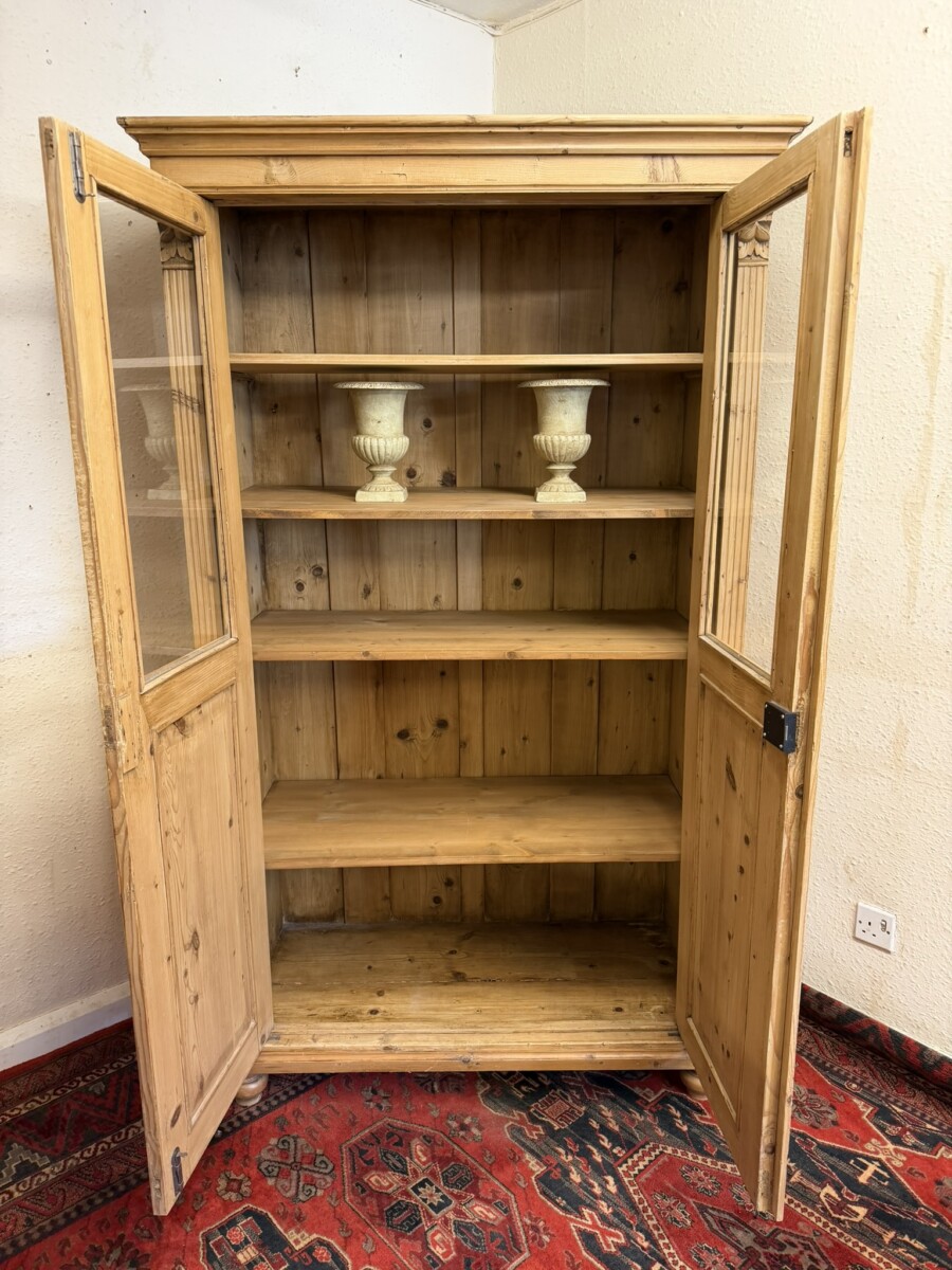 FRENCH ANTIQUE PINE GLAZED CUPBOARD/CABINET CIRCA 1900 - Image 6