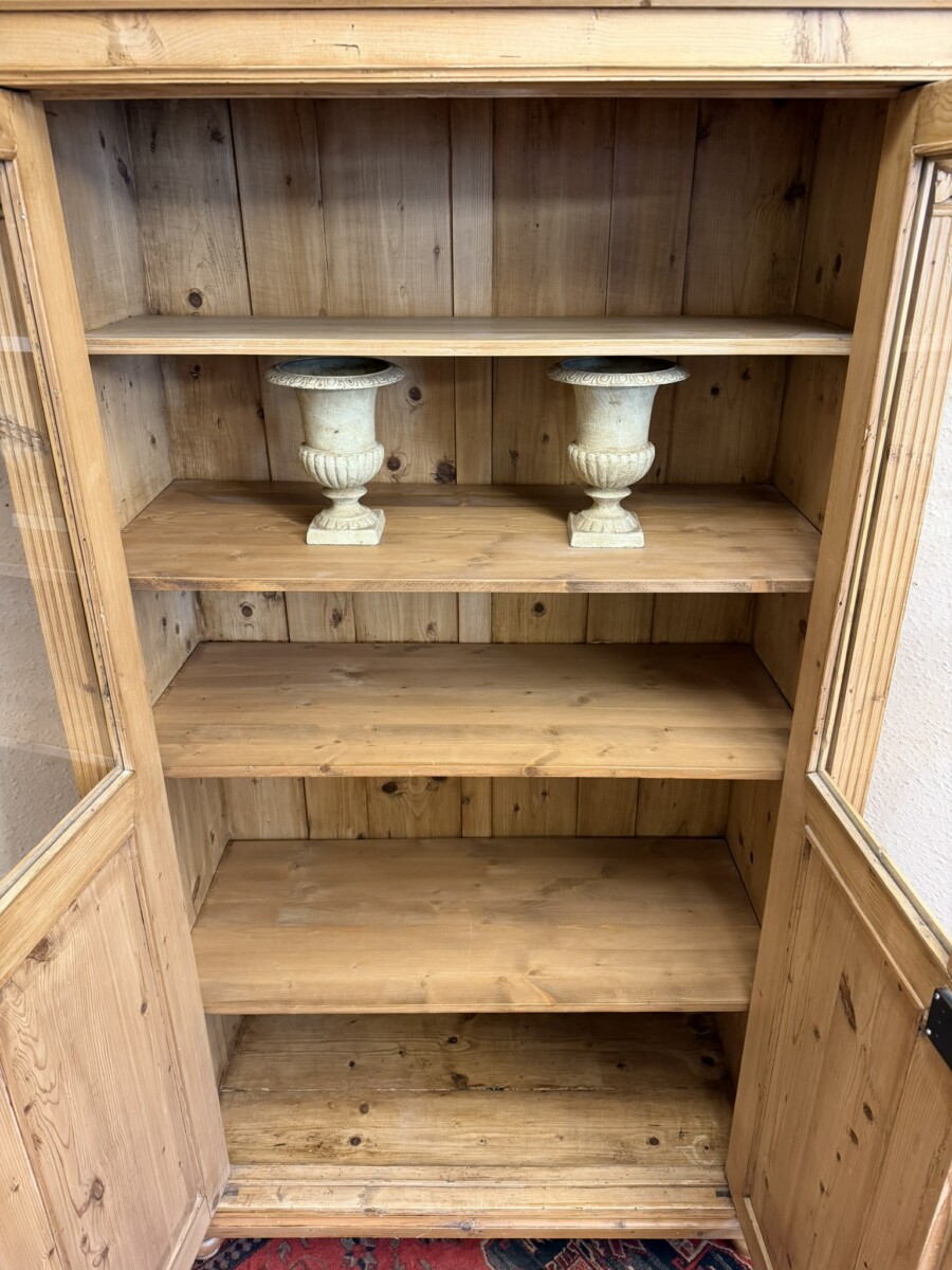 FRENCH ANTIQUE PINE GLAZED CUPBOARD/CABINET CIRCA 1900 - Image 7